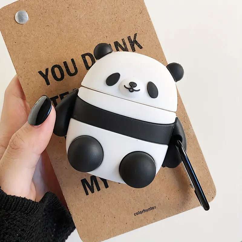 Panda-Shaped Silicone Earphone Protective Case