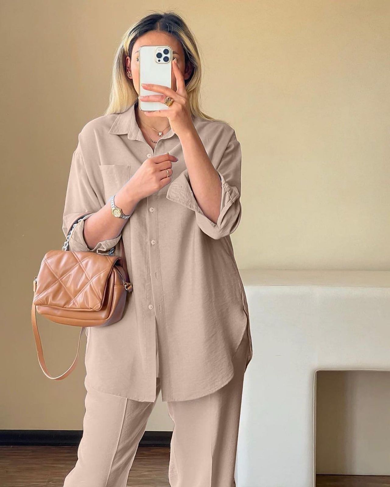 Women's Linen Shirt & Trouser Set