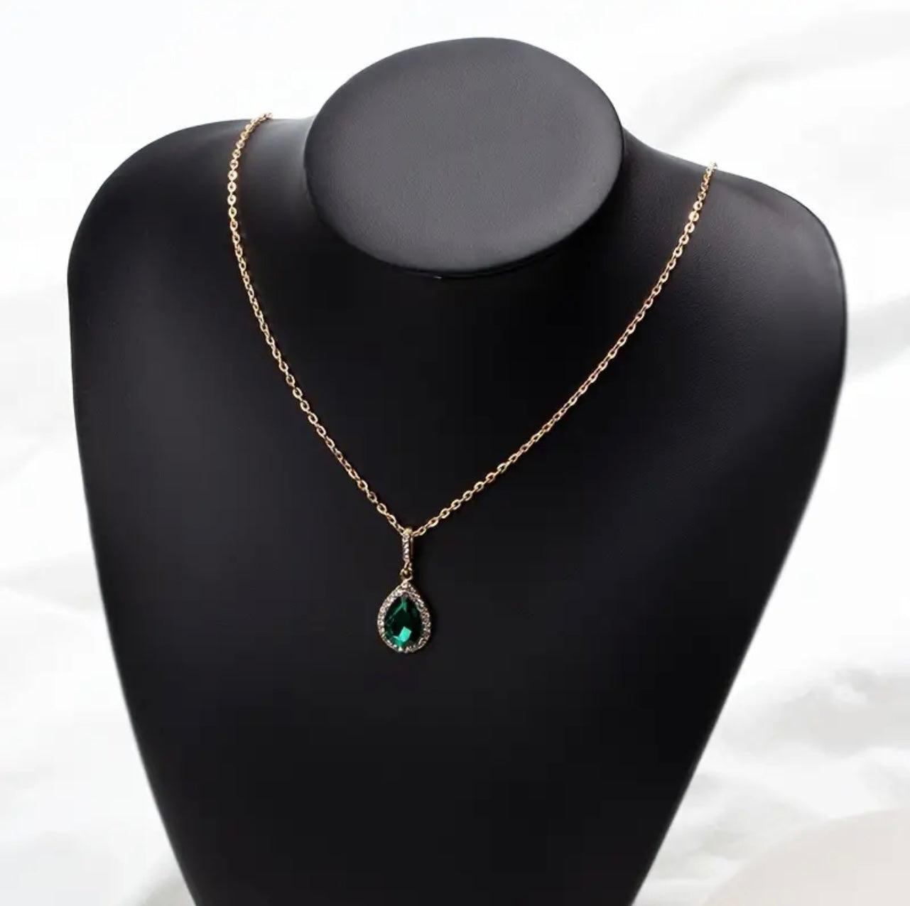 Emerald Teardrop Necklace