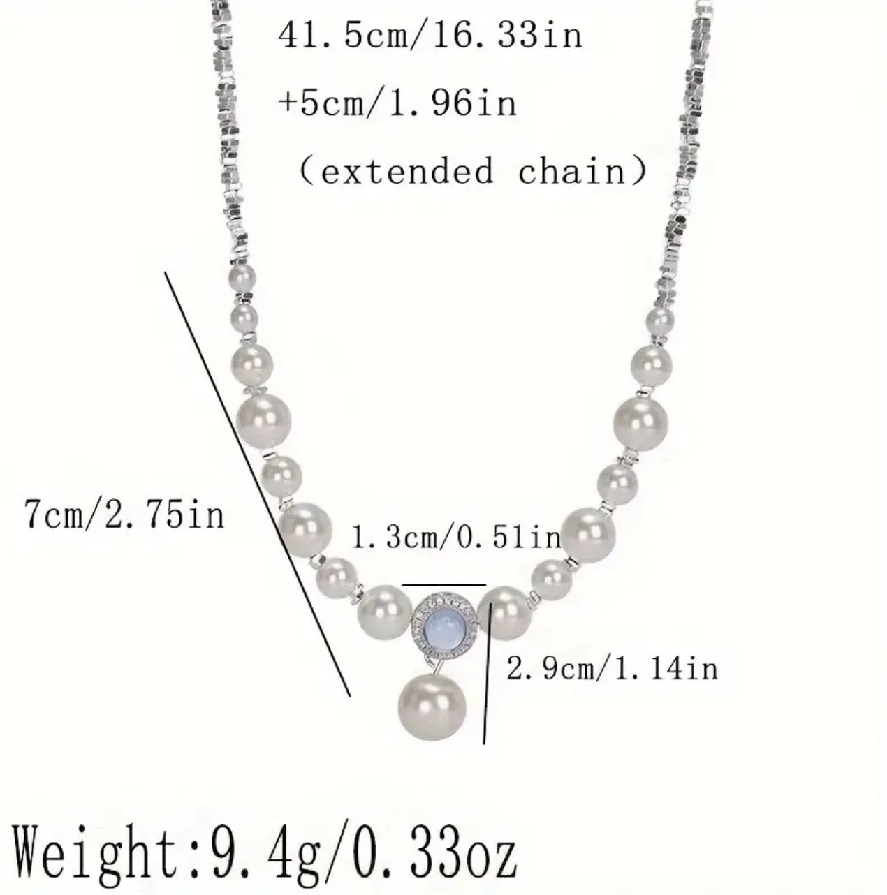 Elegant Adjustable Faux Pearl Necklace